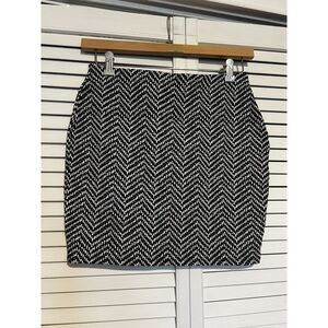 OLD NAVY Women's Size Medium M Skirt Mini Black‎ White Stretch Pencil Bodycon